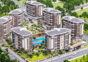 Квартиры 3+1, 5+1  в новом комплексе от застройщика Кепез /Анталия