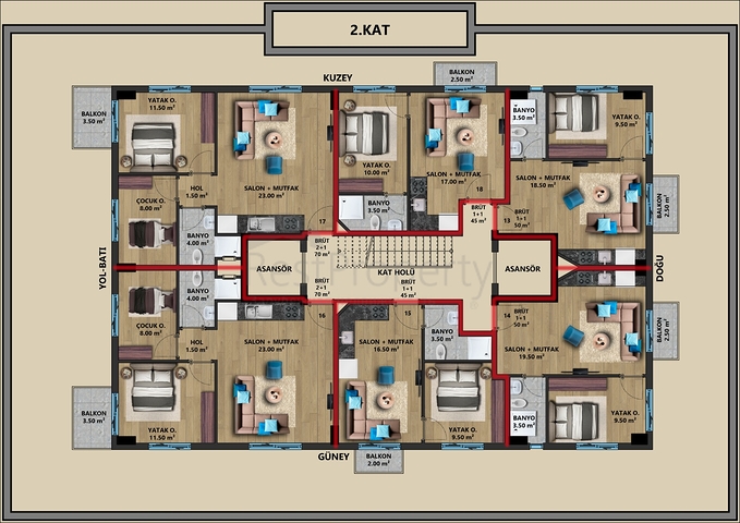 Новый инвестиционный проект  в центре города Анталии 