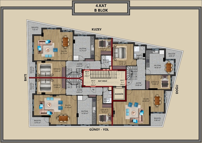 Новый инвестиционный проект в центре города Анталии 
