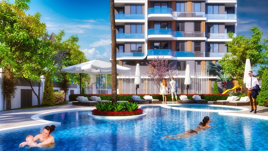 Квартиры планировки 1+1 в микрорайоне Алтынташ - Анталия 