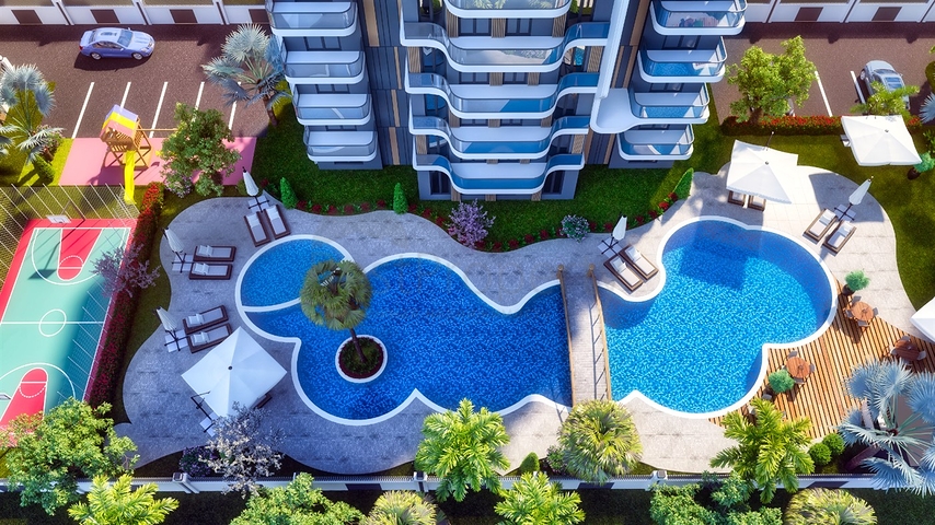 Квартиры планировки 1+1 в микрорайоне Алтынташ - Анталия 