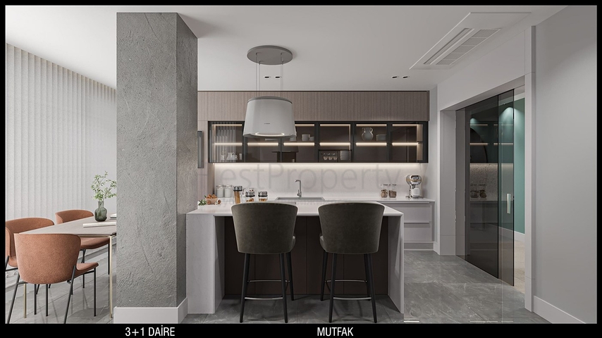 Квартиры планировки 3+1 в микрорайоне Улуч - Анталия 