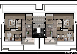 Квартиры планировки 3+1 в микрорайоне Улуч - Анталия 