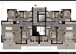 Квартиры планировки 3+1 в микрорайоне Улуч - Анталия 