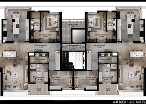 Квартиры планировки 3+1 в микрорайоне Улуч - Анталия 