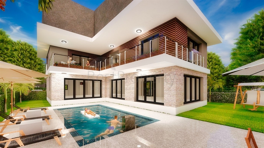 Вилла планировки 9+1 в районе Дошемеалты - Анталия 