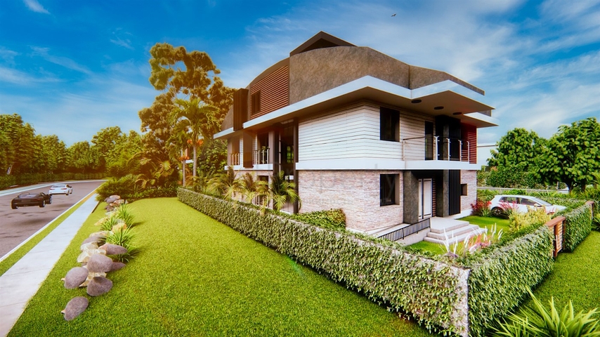 Вилла планировки 9+1 в районе Дошемеалты - Анталия 