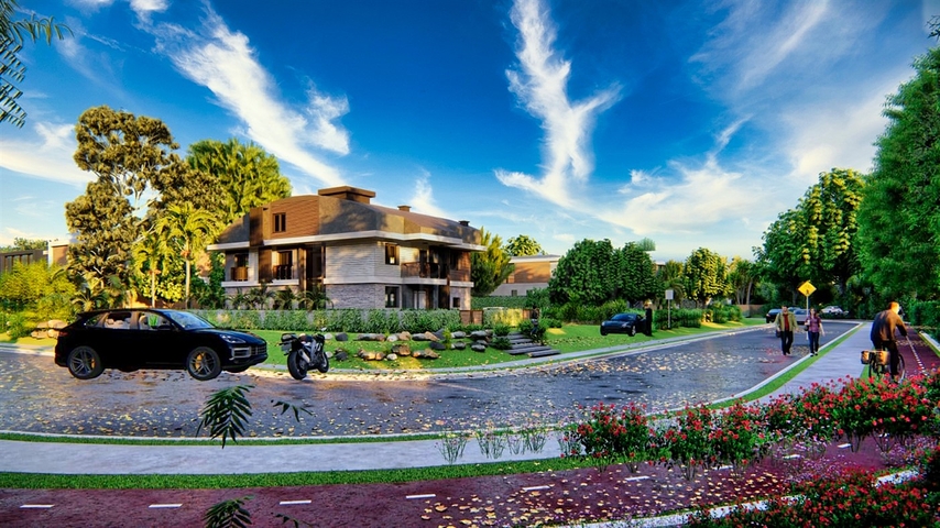 Вилла планировки 9+1 в районе Дошемеалты - Анталия 