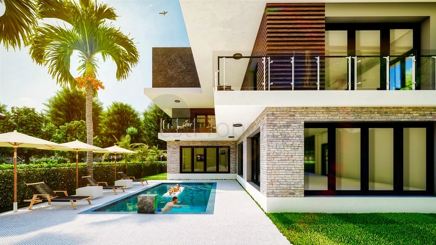 Вилла планировки 9+1 в районе Дошемеалты - Анталия 