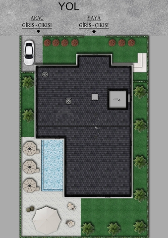 Вилла планировки 9+1 в районе Дошемеалты - Анталия 