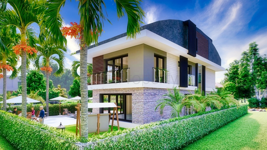 Вилла планировки 9+1 в районе Дошемеалты - Анталия 