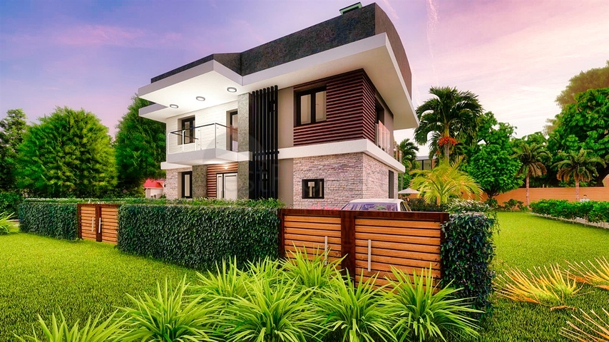 Вилла планировки 9+1 в районе Дошемеалты - Анталия 