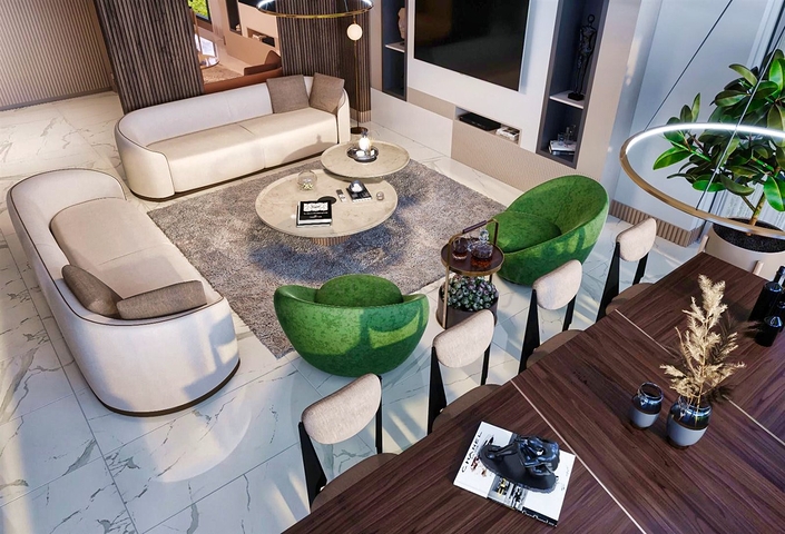 Квартира планировки 4+1 в микрорайоне Ешильбахче - Анталия 