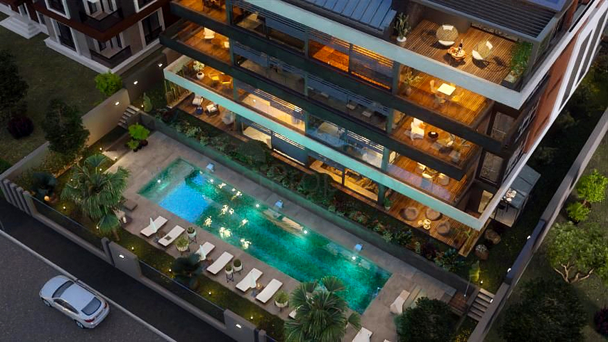 Квартира планировки 4+1 в микрорайоне Ешильбахче - Анталия 