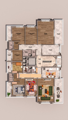 Квартиры планировки 3+1 в районе Кепез - Анталия   