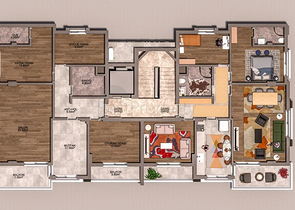 Квартиры планировки 3+1 в районе Кепез - Анталия   