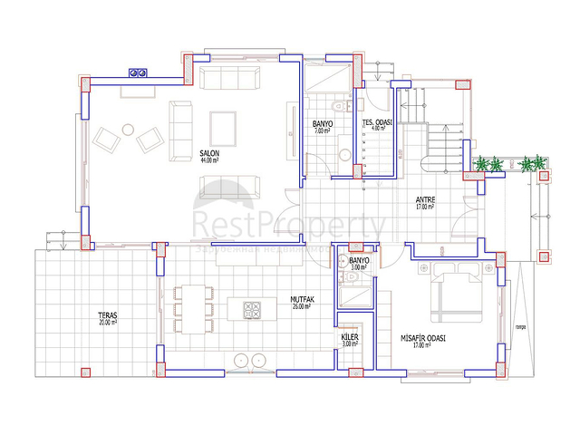 Комплекс Вилл планировки 4+1 в районе Дошемеалты - Анталия 