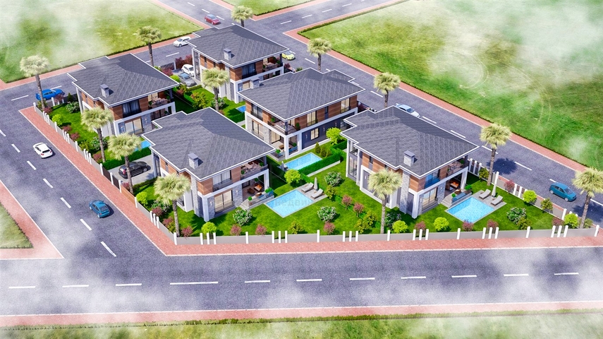 Комплекс Вилл планировки 4+1 в районе Дошемеалты - Анталия 