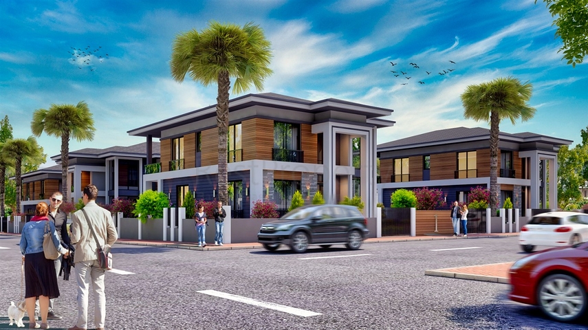 Комплекс Вилл планировки 4+1 в районе Дошемеалты - Анталия 