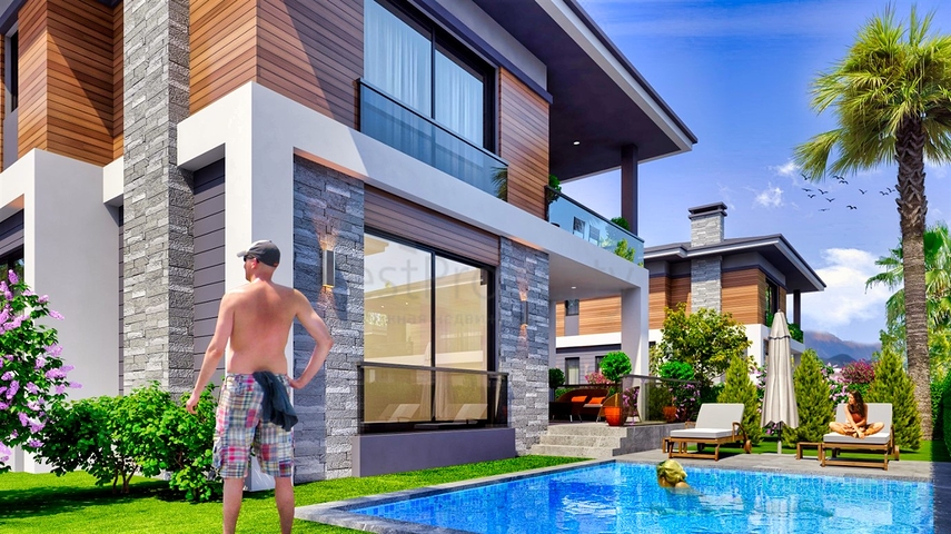 Комплекс Вилл планировки 4+1 в районе Дошемеалты - Анталия 