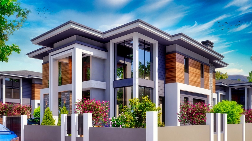 Комплекс Вилл планировки 4+1 в районе Дошемеалты - Анталия 