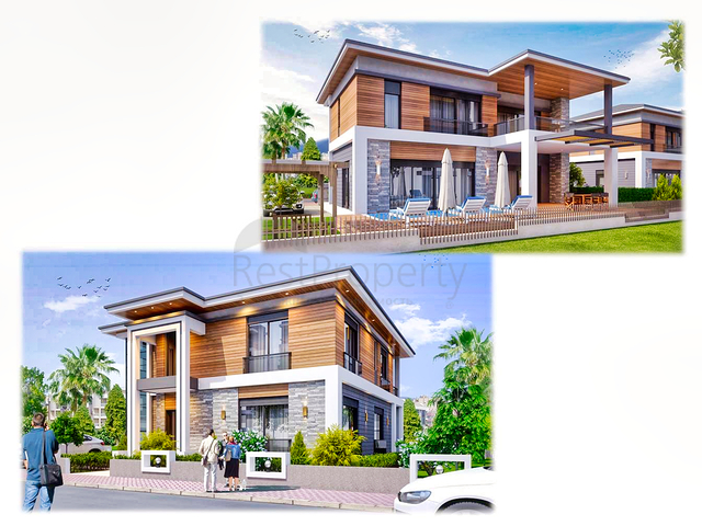 Комплекс Вилл планировки 4+1 в районе Дошемеалты - Анталия 