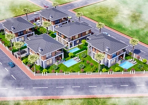 Комплекс Вилл планировки 4+1 в районе Дошемеалты - Анталия 