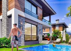 Комплекс Вилл планировки 4+1 в районе Дошемеалты - Анталия 