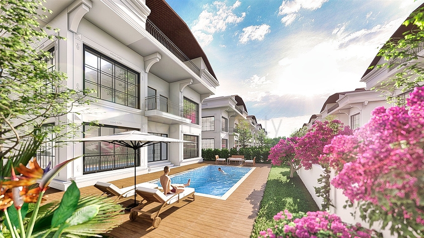 Вилла планировки 6+1 в районе Белек - Анталия 