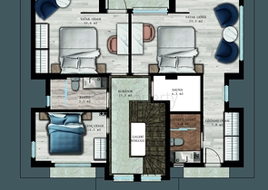 Вилла планировки 6+1 в районе Белек - Анталия 