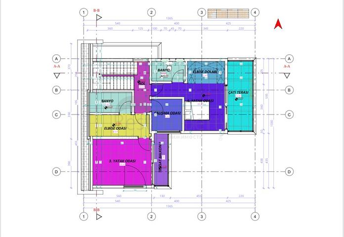 Виллы планировки 5+1 в районе Белек - Анталия 