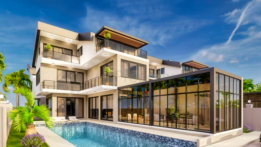 Виллы планировки 5+1 в районе Белек - Анталия 