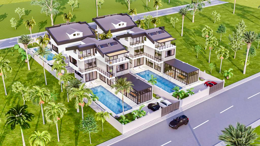 Виллы планировки 5+1 в районе Белек - Анталия 