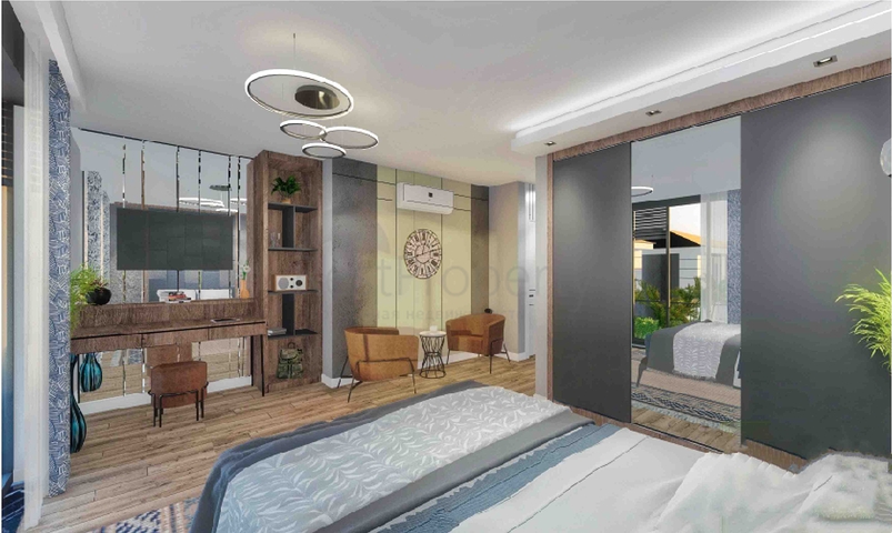 Виллы в комплексе планировки 5+1 в районе Лара - Анталия 