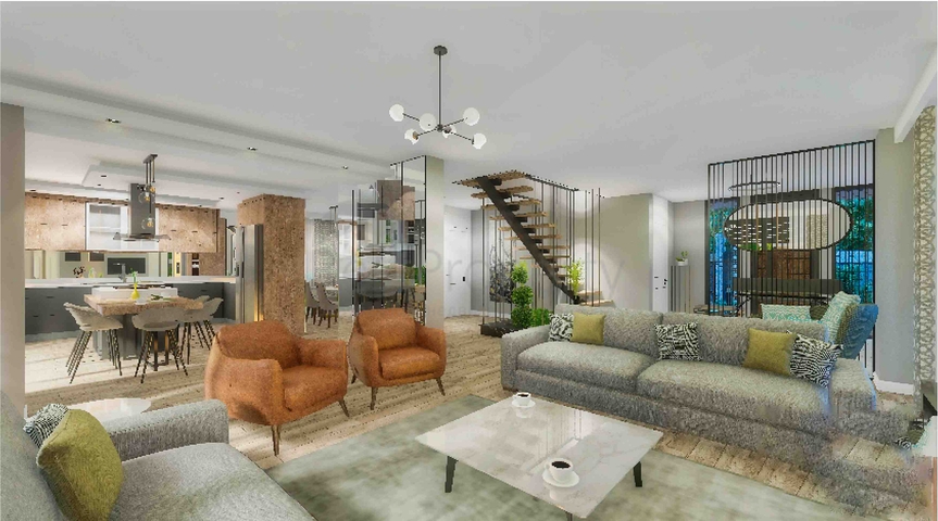 Виллы в комплексе планировки 5+1 в районе Лара - Анталия 