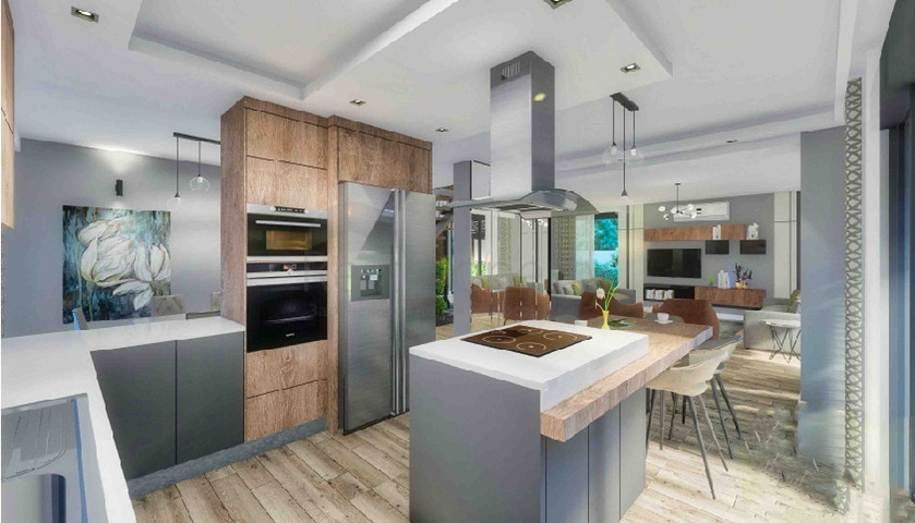 Виллы в комплексе планировки 5+1 в районе Лара - Анталия 