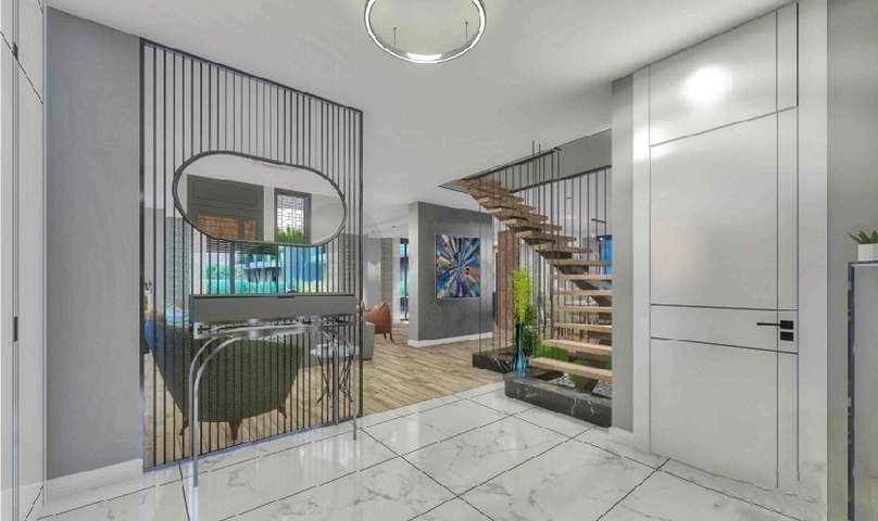 Виллы в комплексе планировки 5+1 в районе Лара - Анталия 