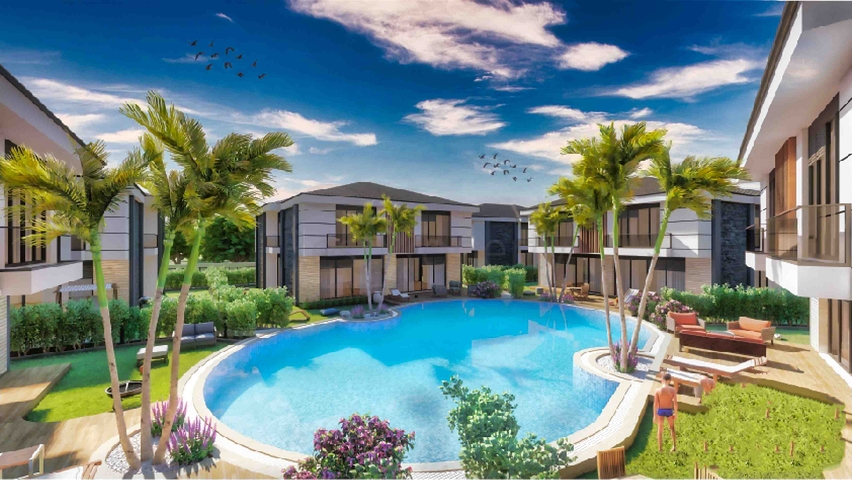 Виллы в комплексе планировки 5+1 в районе Лара - Анталия 