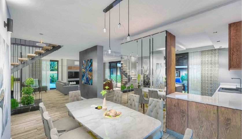 Виллы в комплексе планировки 5+1 в районе Лара - Анталия 