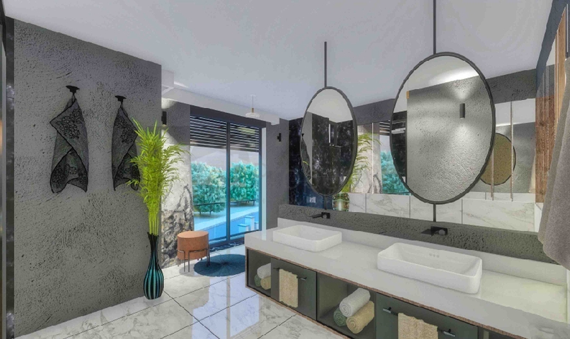 Виллы в комплексе планировки 5+1 в районе Лара - Анталия 