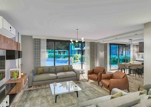 Виллы в комплексе планировки 5+1 в районе Лара - Анталия 