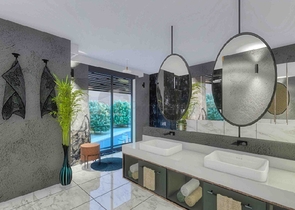 Виллы в комплексе планировки 5+1 в районе Лара - Анталия 