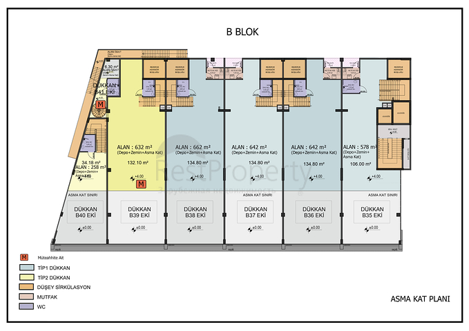 Комерческое помещение под офис в центре города Анталия 