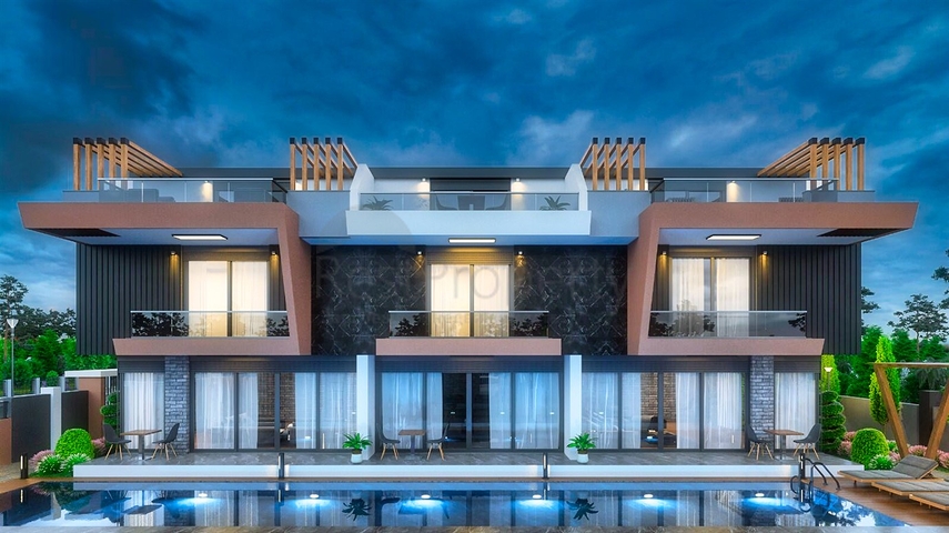 Вилла планировки 4+1 в микрорайоне Гузельоба - Анталия 