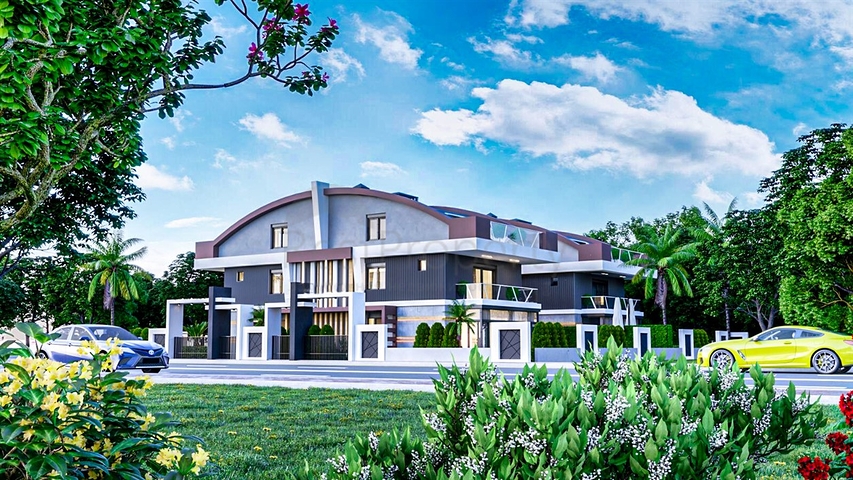 Вилла планировки 4+1 в микрорайоне Гузельоба - Анталия 