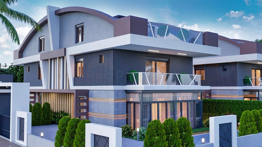 Вилла планировки 4+1 в микрорайоне Гузельоба - Анталия 