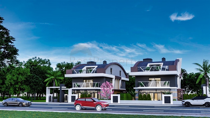 Вилла планировки 4+1 в микрорайоне Гузельоба - Анталия 