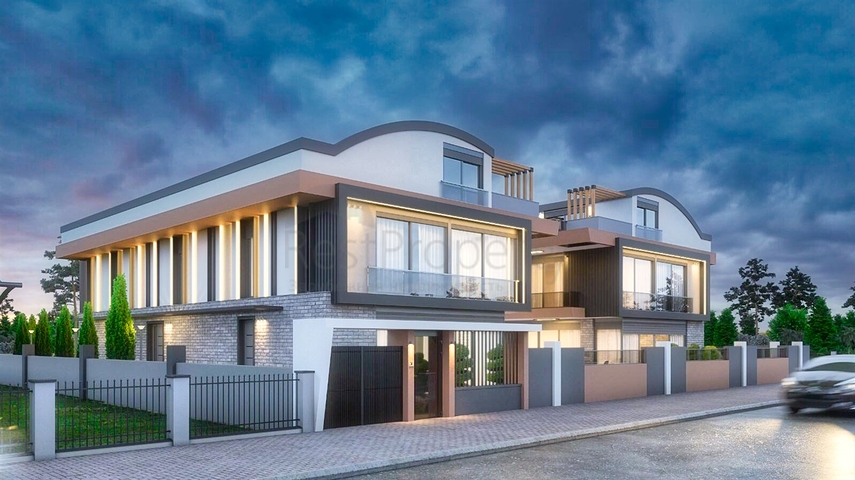 Вилла планировки 4+1 в микрорайоне Гузельоба - Анталия 