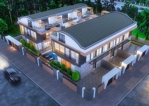 Вилла планировки 4+1 в микрорайоне Гузельоба - Анталия 