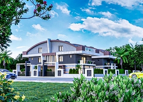 Вилла планировки 4+1 в микрорайоне Гузельоба - Анталия 